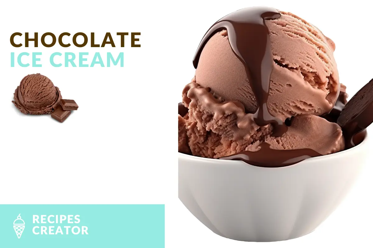 A scoop of creamy chocolate ice cream in a waffle cone, symbolizing summer delight.